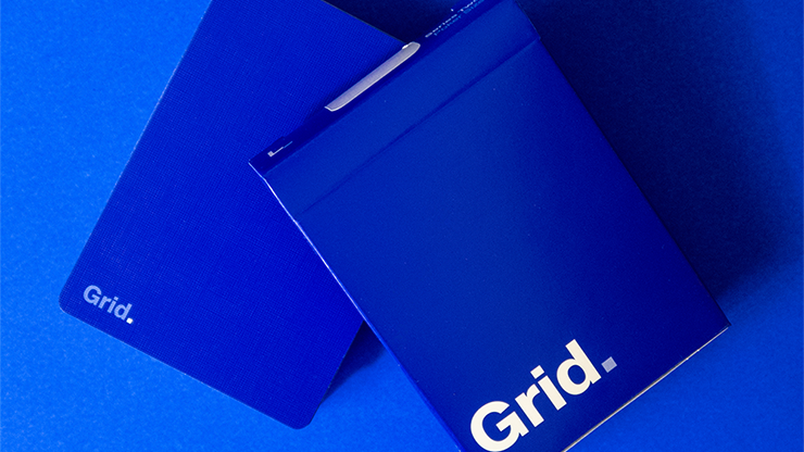 Grid Playing Cards Series Two Blue 2nd Edition Typography ~ Signed Deck 