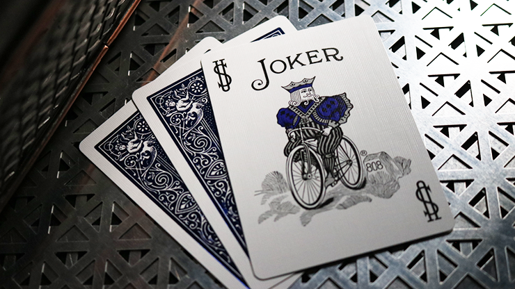Bicycle MetalLuxe Cobalt Blue Luxe Standard Index Metal Stamped Playing Cards