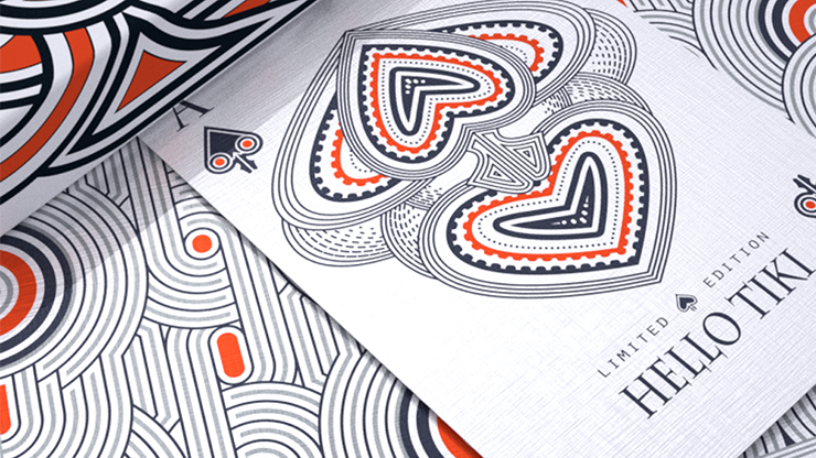 LIMITED EDITION Hello Tiki White Playing Cards 