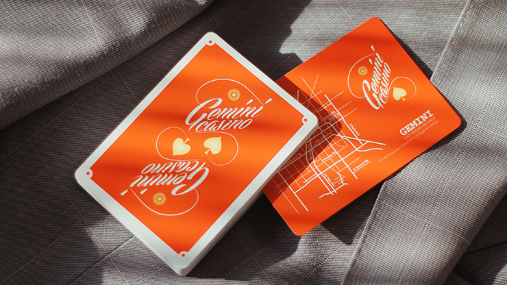 Orange Poker Spielkarten Gemini Casino Playing Cards 